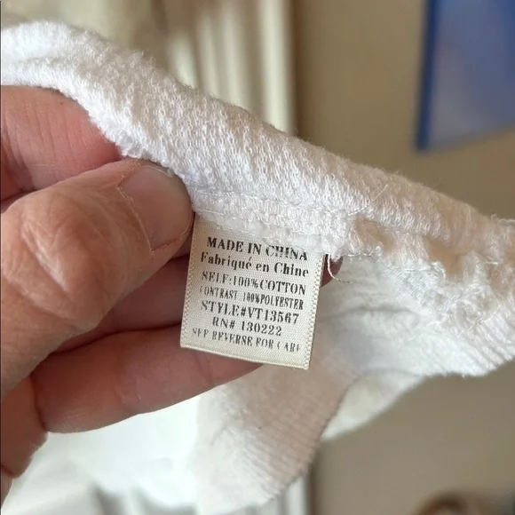 Very J Soft White Knit Top lace sleeves girly delicate date night event preppy - Picture 3 of 5